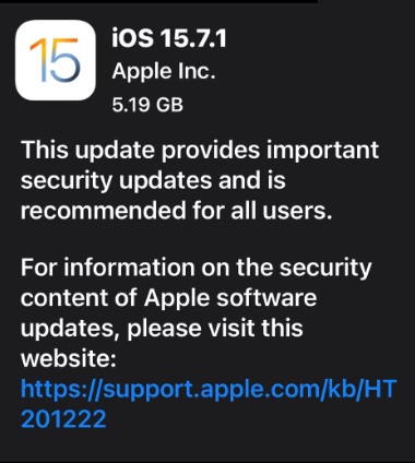 ios 15.7.1 rc版发布 建议所有用户安装！