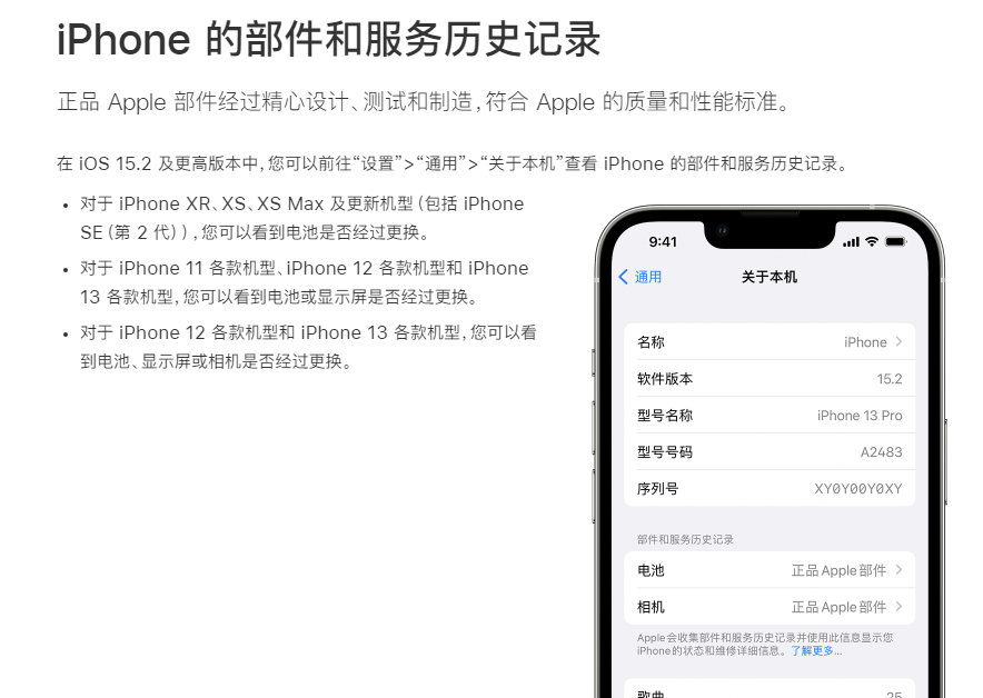 苹果更新ios15.2细节：能看iphone零部件是否正品等
